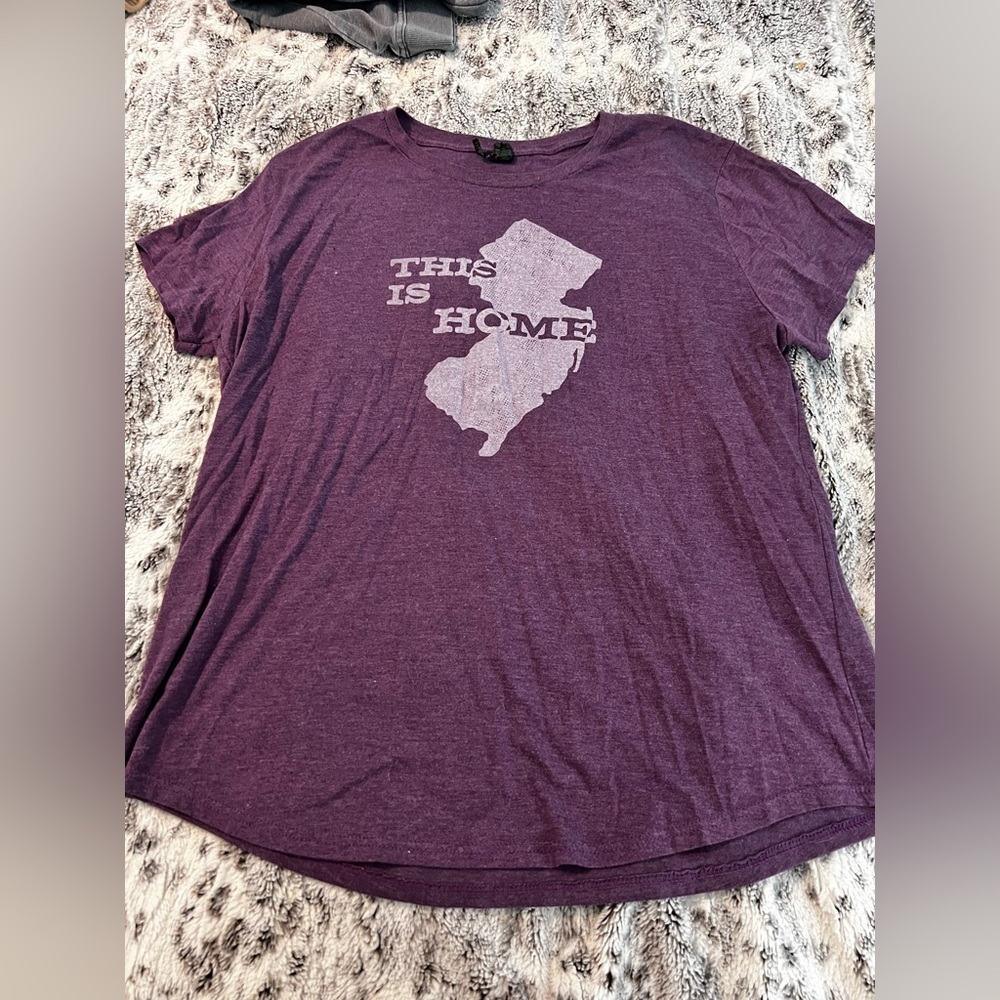 Purple Graphic New Jersey Home T-Shirt